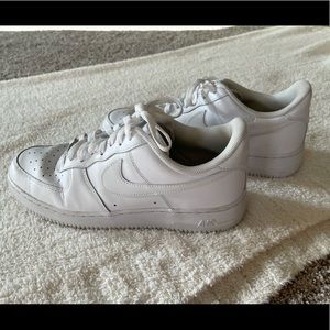 When’s white low top nike Air Force ones size 10.5